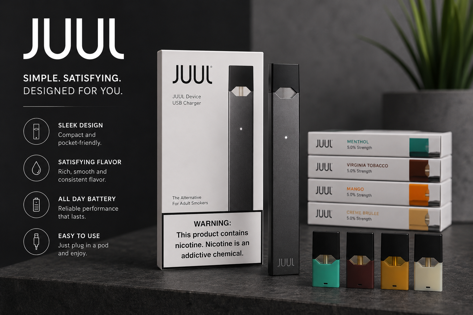 JUUL Vape Devices & Pods | Premium Vaping Products Online