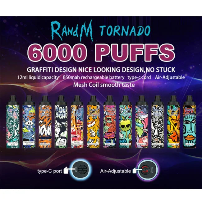 Tornado R&M Disposable Orange Soda (6000 Puffs)