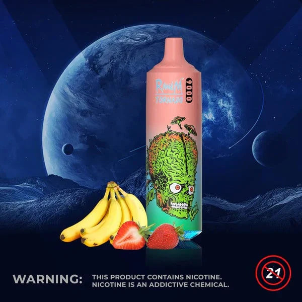 Tornado R&M Strawberry Banana (9000 Puffs)