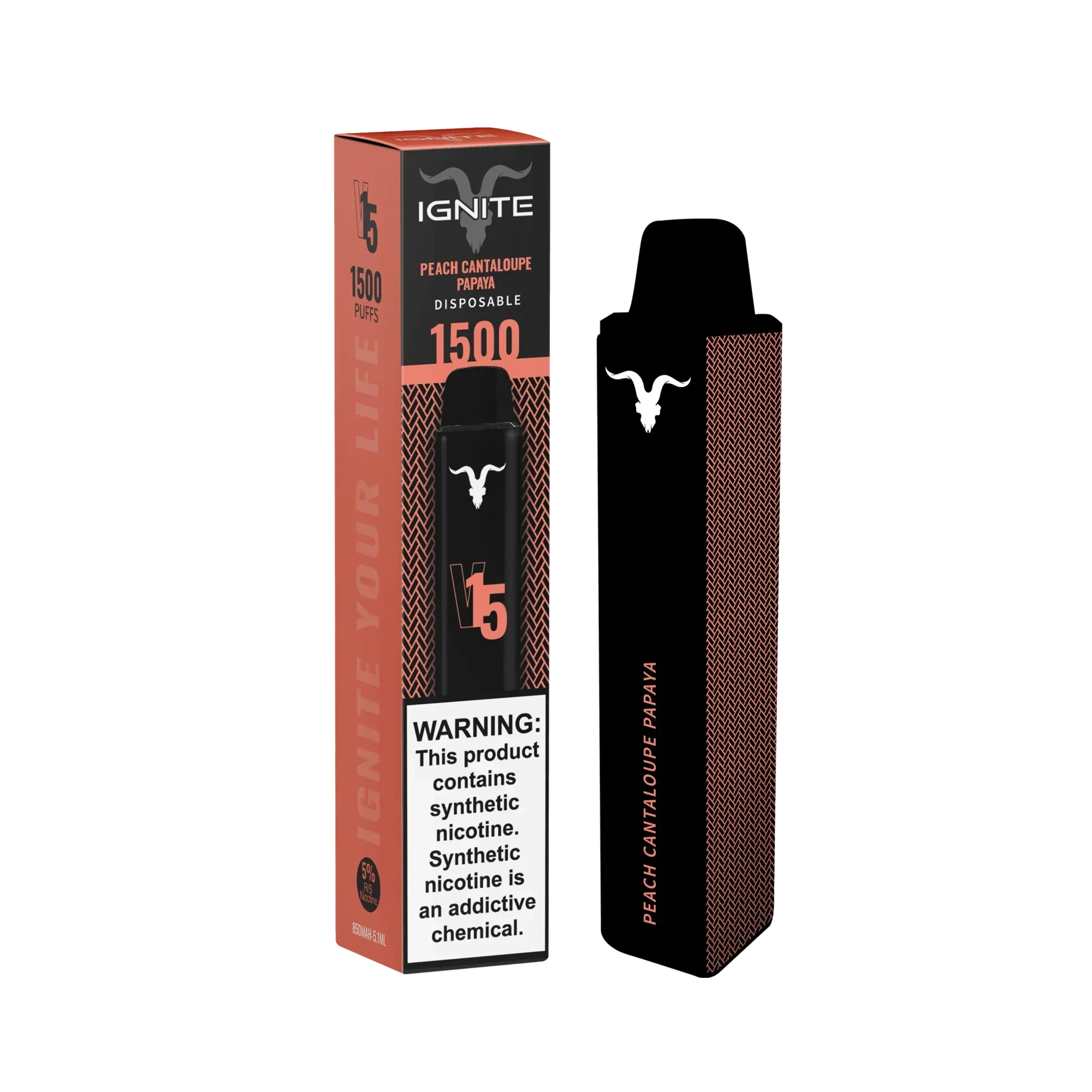 Ignite V15 Vape Pen Peach Cantaloupe Papaya (1500 Puffs)