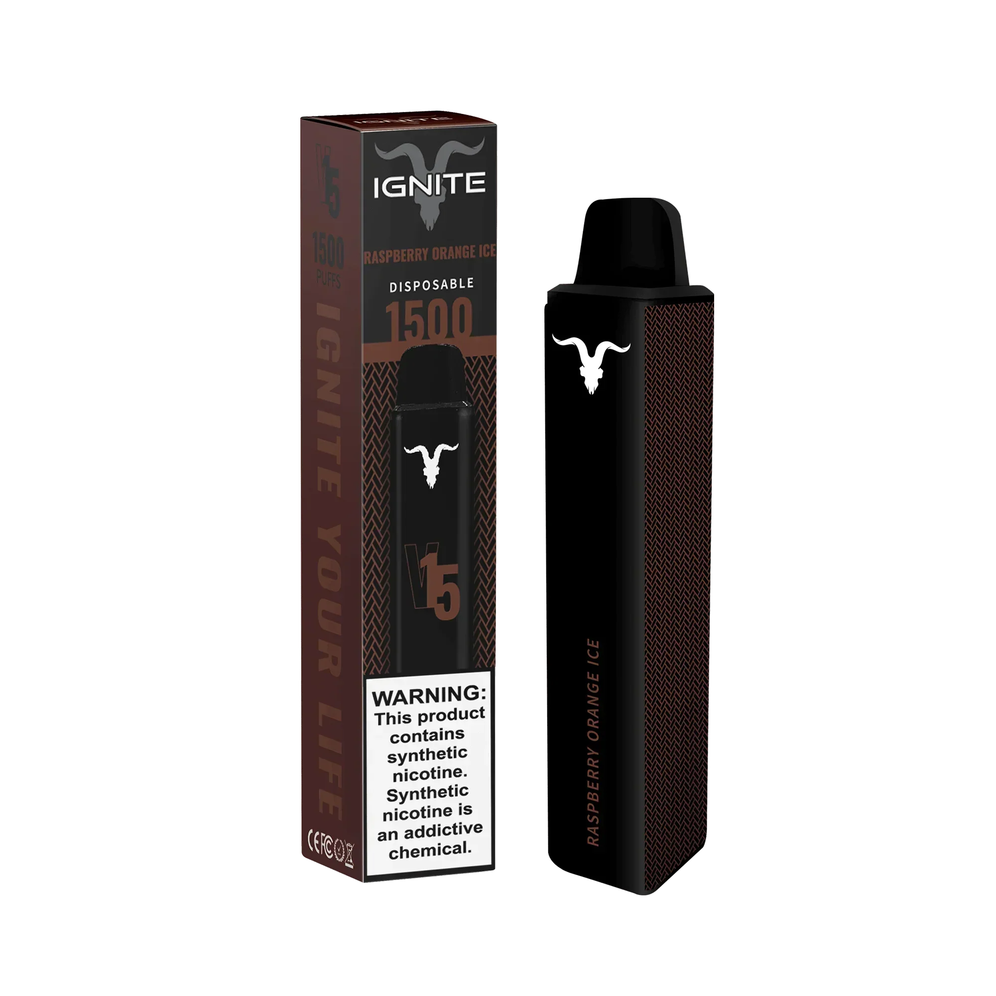 Ignite V15 Vape Pen Raspberry Orange Ice (1500 Puffs)